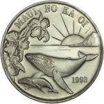 Hawaii Maui Trade Dollar Whale And Calf Copper Nickel Coin