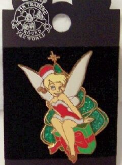 Santa Tink Christmas Pin 3D New On Card Front