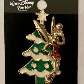Tink Christmas Tree Cloisonne Pin New On Card Front