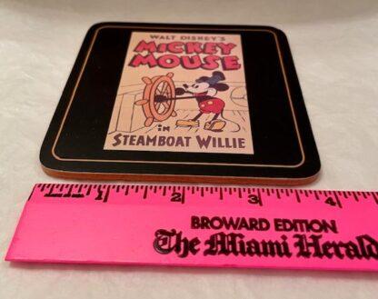 Disney Mickey Mouse Steamboat Willie Coaster Front With Ruler