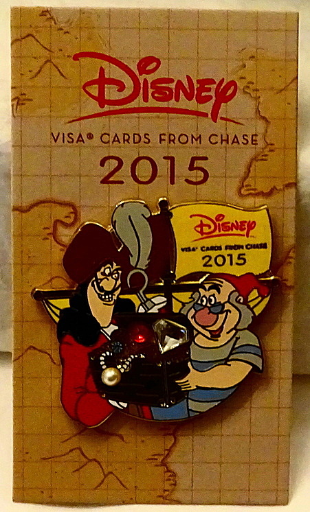 Details On The 2015 Disney Visa® Cardmember Pin – Captain Hook's Treasure  Chest –